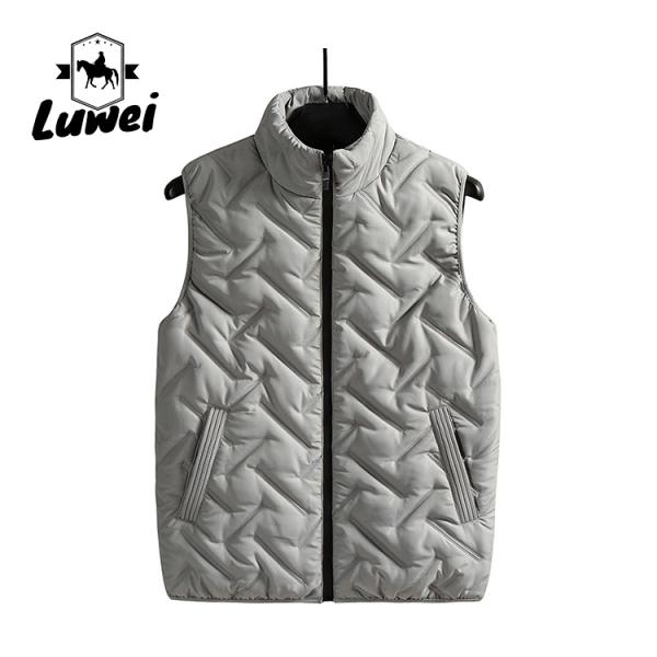 Breathable Padded Cold Weather Vest Down Puffer Utility Windproof Men Winter Vest