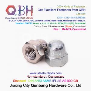 Cheap QBH Cold Forging Cl 4/6/8/10/12 Carbon Stainless Steel Domed Cover Cap Acorn Locked Nut Auto Car Fasteners wholesale