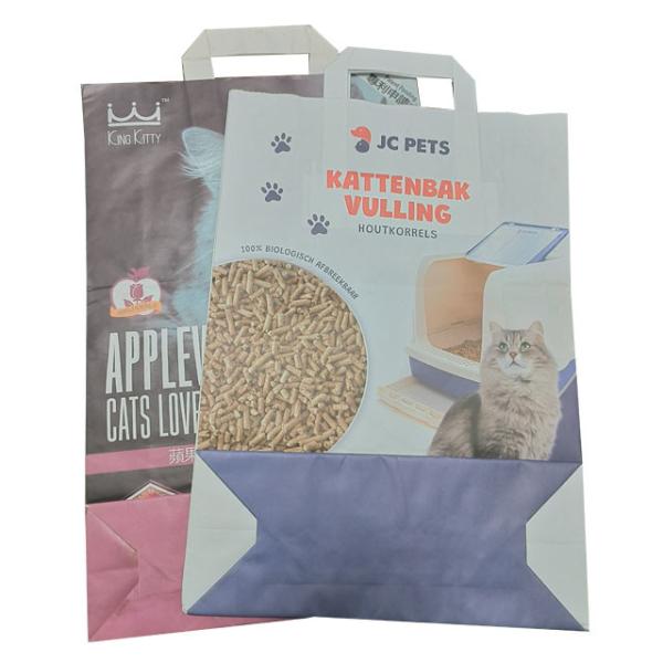 5kg 10kg Kraft Paper Bags For Cat Little Animal Food Customized Size