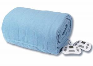 Cheap Washable Polar Fleece Electric Heated Blanket Soft Timable Throw With Controller wholesale