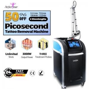 Cheap ODM Pico Laser Tattoo Removal Machine 3000W Three Treatment Probes wholesale