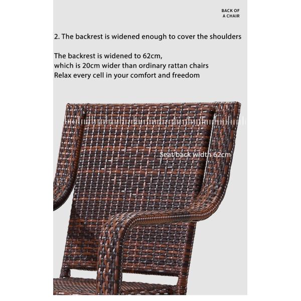 UV Resistant Fabric Outdoor Rattan Armchair For Household Wicker Arm Chair