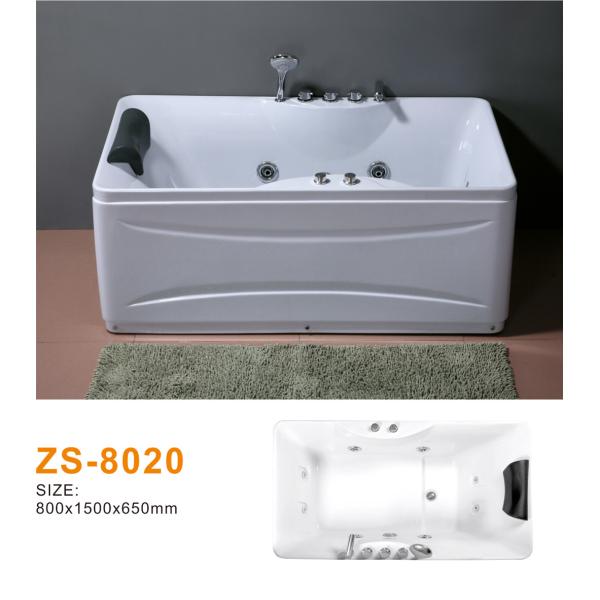 Sleek Acrylic Freestanding Combination Tub With Air & Water Jets For High-End Bathroom Renovations