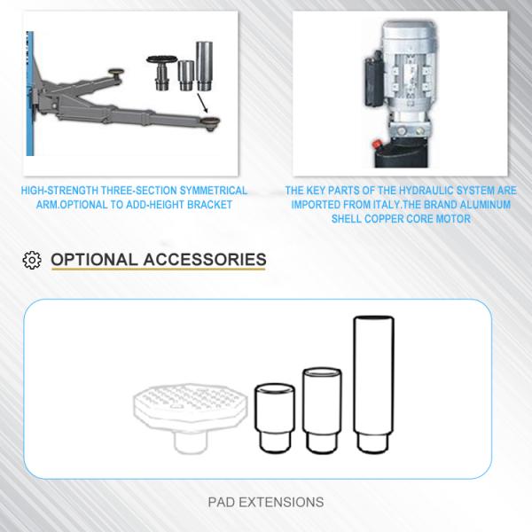 Two Post Car Lift Ce Safety Approved For Home Garage Equipment Simple Manual Control