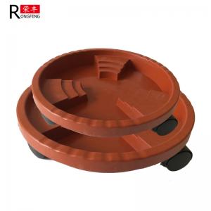 Cheap Brown Color Plastic Flower Pots Saucers Plant Pot Water Trays With Wheels wholesale