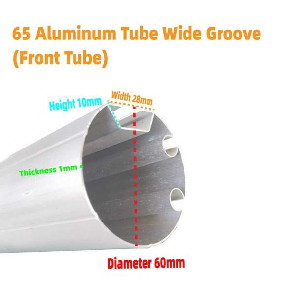 Sunshade Canopy Accessories Industrial Aluminum Awning 65 Aluminium Tube