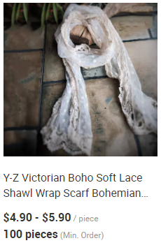 Y-F Hand Crochet Baby Girls Lotus Ruffle Lace Doll Neck Fake Collar for Girls