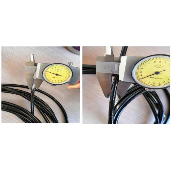 7x19 4mm-6mm Gym Cable Wire Rope Black TPU coated For Fitness Equipment