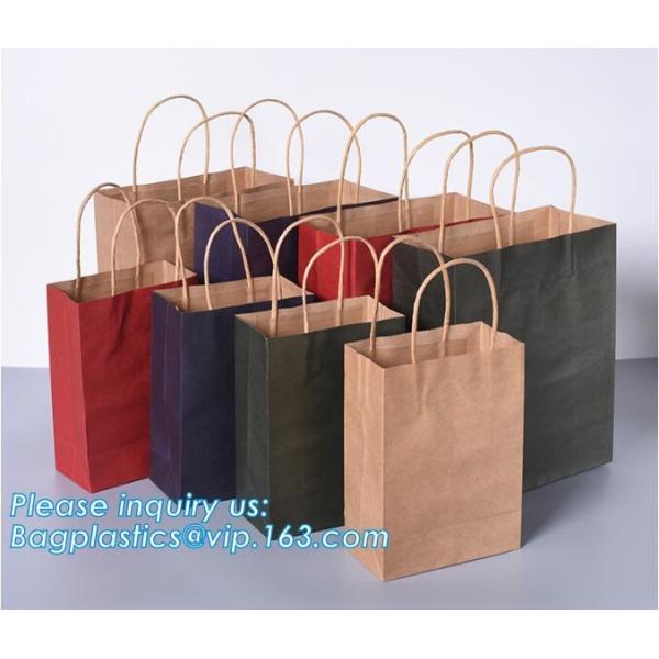 Eco Retail Packaging Recyclable Kraft Paper Gift Bags Natural Tote Retail, Party, Craft, Gifts, Wedding, Recycled, Bus