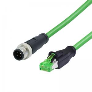 Cheap Cat 5e M12 To Rj45 Ethernet Cable IP67 IP68 Male To Female For Sensor Automation wholesale