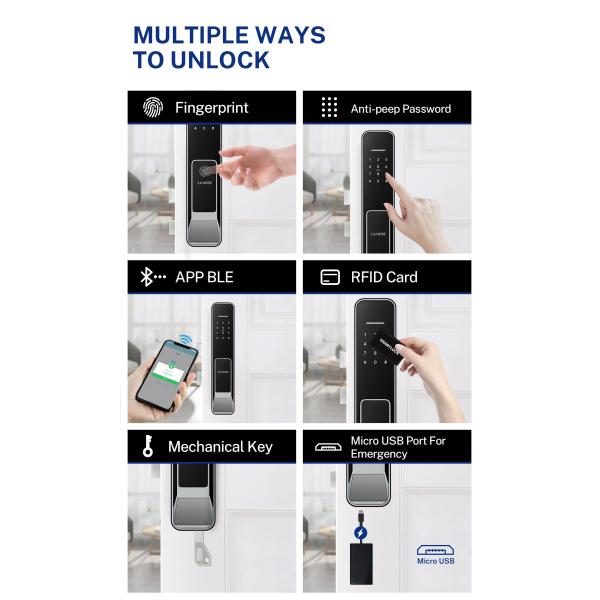 ODM Apartment Fully Automatic Door Lock Query Unlock Records Anytime
