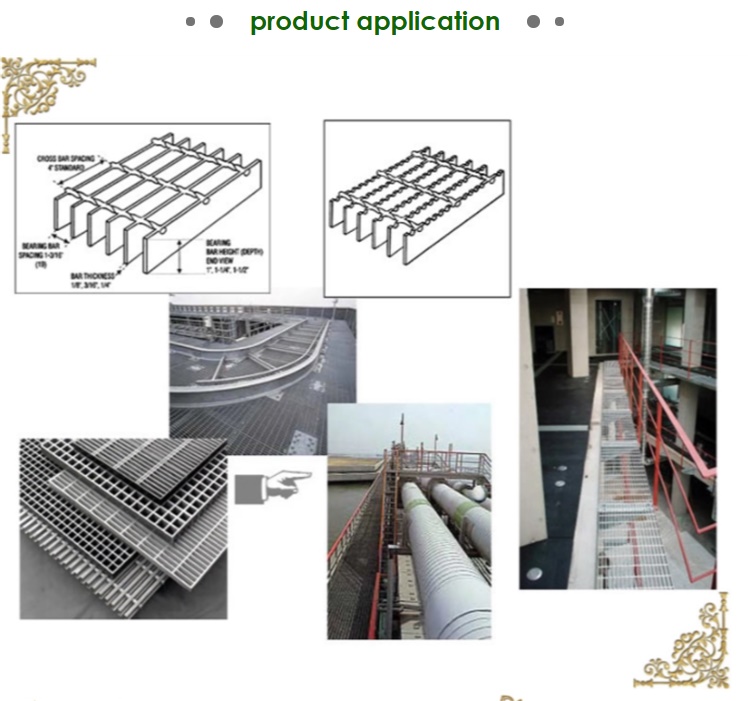 Gb T13912 Metal Deck Grate Steel Grating Panels Hot Dip Galvanized Steel Grating