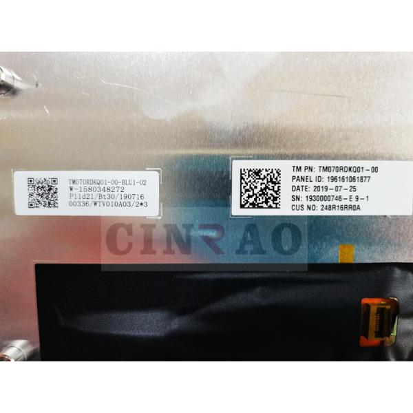 7.0 Inch Tianma Car LCD Module / TFT GPS Display TM070RDKQ01-00 High Precision