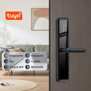 Cheap TTLock Smart Front Door Locks With Handle Anti Peep IC Card Fingerprint Password wholesale