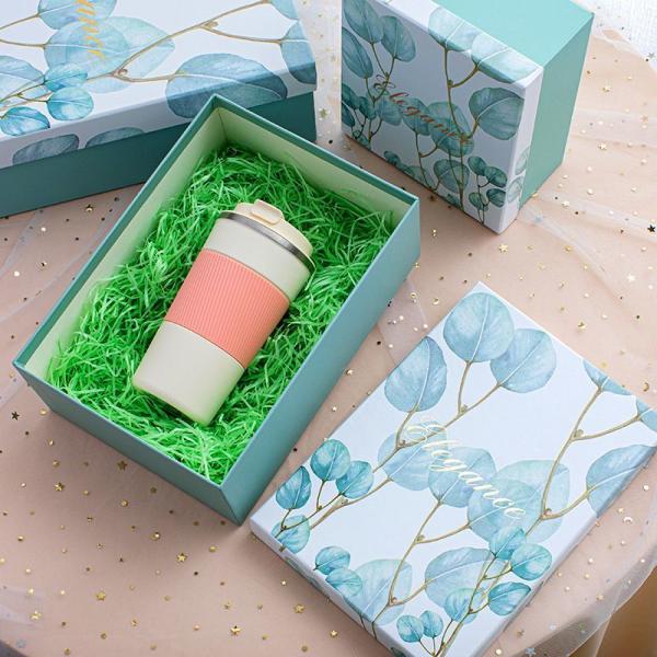 Cardboard Paper Luxury White Gift Box With Ribbon Wedding Party Souvenir Gift Box
