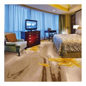 China Wool Carpet Yellow Bedroom Carpet Printed Dye Custom Design on sale