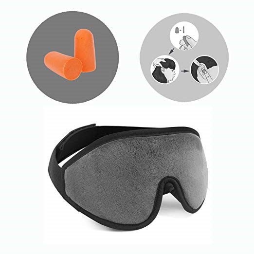 Personalized Memory Foam Eye Mask And Earplugs For Sleeping / Shift Work