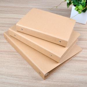 Cheap UV Coating A6 A5 Kraft Paper File Folder With Ring Binded wholesale