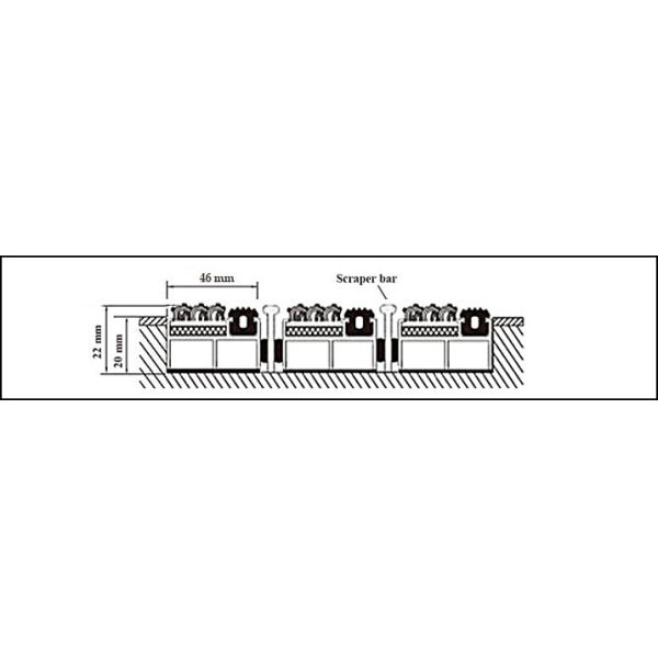 Aluminum Barrier Matting Outdoor Recessed Door Mat In Carpet
