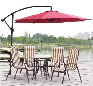 China 3M 10FT Beach Sunshade Umbrella Garden Banana Parasol Marble Base on sale