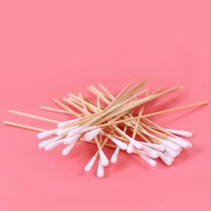 Cheap Beauty Cotton Ear Cleaning Swabs , Wood Stick Cotton Swabs Sterile Soft wholesale