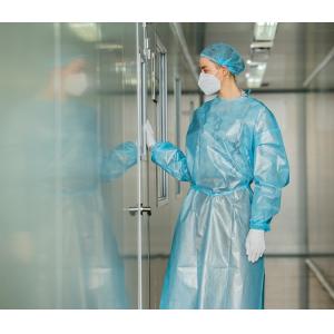 Cheap Chemical resistant surgical isolation gown disposable 2ply SPP lamination PE wholesale