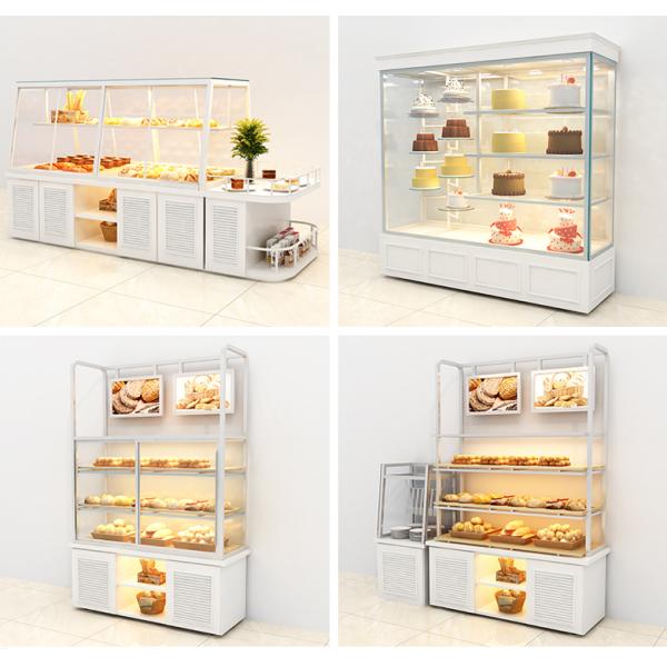 Powder Coating Cake Shop Display Cabinet Wrought Iron Paint Bread Display Shelves