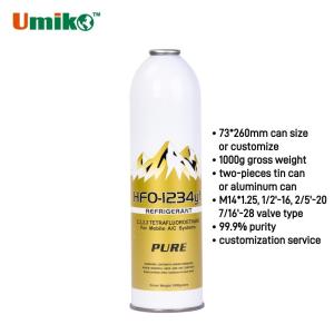 HFO-1234yf Ac Cooling Gas 1kg HVAC Refrigerant Gas Advanced Customize