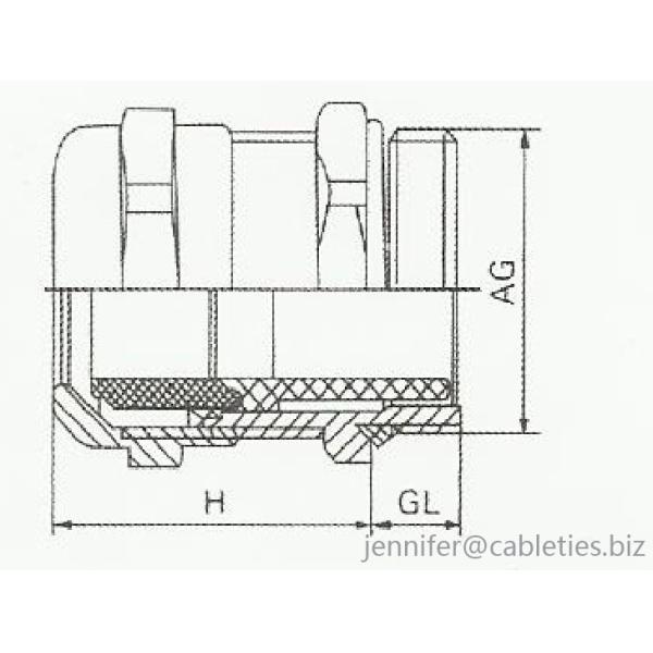 Metal cable gland-Brass nickel plated and stainless steel