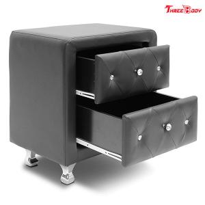 Crystal Tufted Upholstered Contemporary Bedroom Furniture Faux Leather