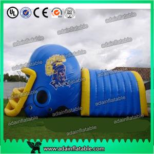 Cheap Colorful PVC Inflatable Helmet Tunnel / Inflatable Football Helmet Tunnel wholesale