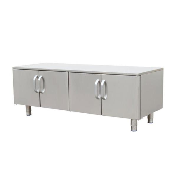 No sink stainless steel cabinet with 4 doors.