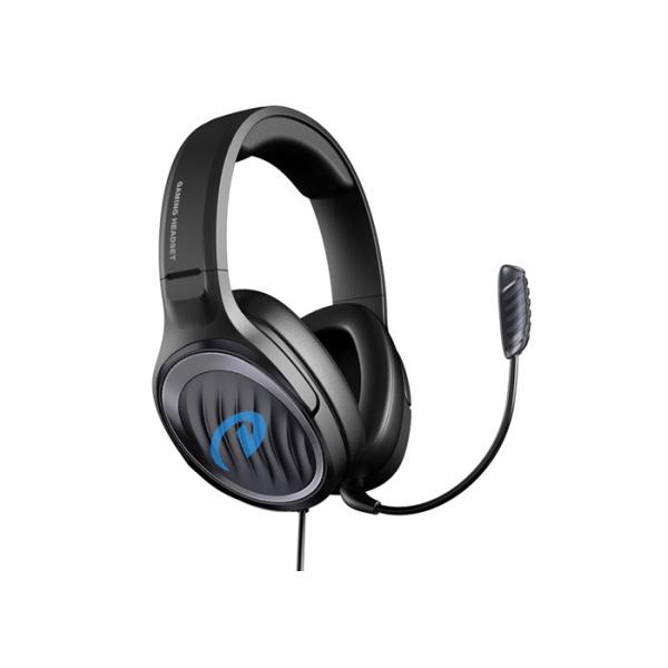 2.2m Braid Cable RGB Gaming Headphone Steel Headband With Microphone