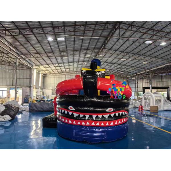 6.7x3.7m Custom PVC Outdoor Inflatable Fun City Cartoon Theme Bouncer Jumping Bouncy Castle With Dry Slide