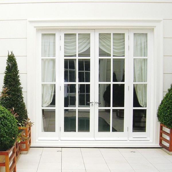 Aluminum Modern Double Casement Front Entrance Door Aluminium Glass Bathroom Swing Doors