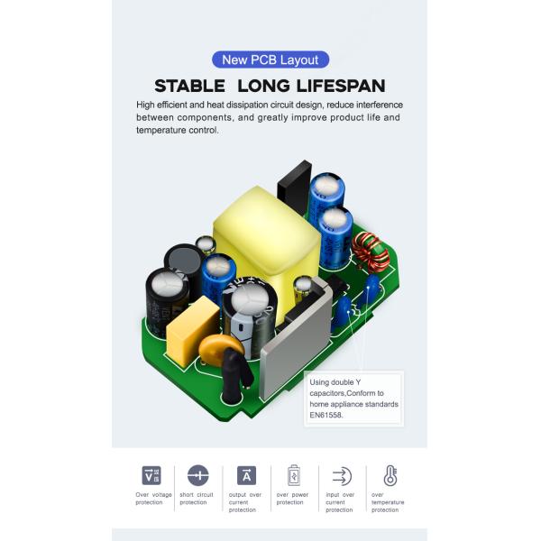 12V 24V 1A 2A Switching Power Converters 24W 1000ma 12V 2000MA Power Supply