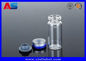 China Pharmaceutical Laboratory Glassware Empty Glass Vials Dropper And Plastic Caps 10ml on sale