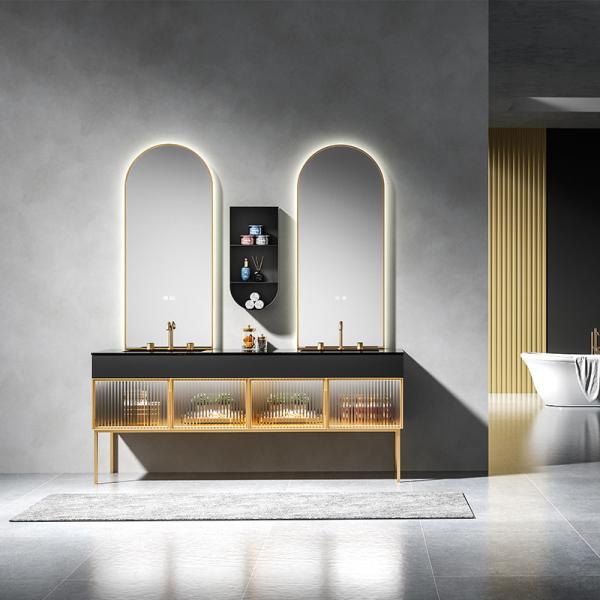 Acid-resistant Modern Style Single Vanity Sink Bathroom Storage Cabinet White Bathroom Vanity Combo