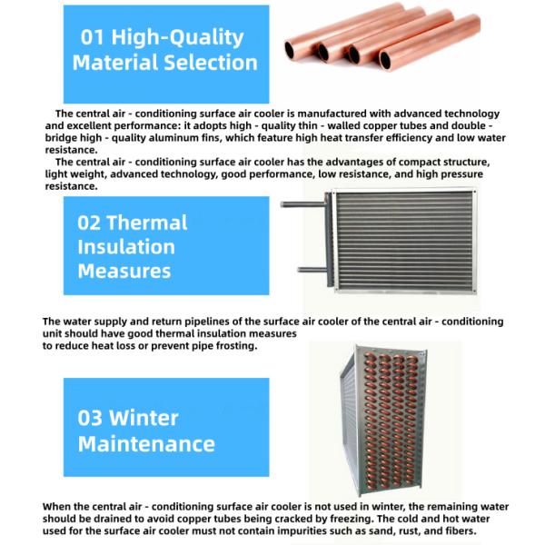 Copper Vertical Finned Condenser for HVAC 20mm Tube