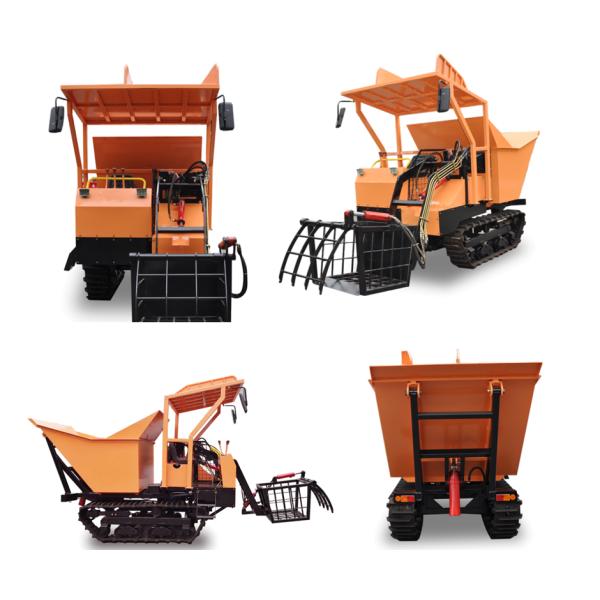 Safe Controls Rubber Track Dump Truck / Small Tracked Dumper Easy Maintenance with dump bed, tracked