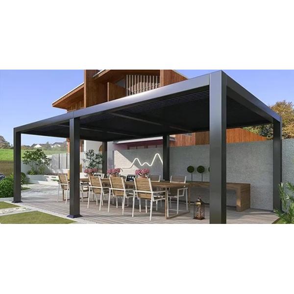 10x12 Aluminum Awning Villa Garden Leisure Shading Pergola With Retractable Roof