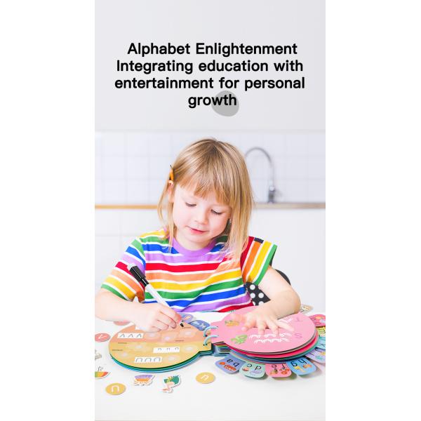 Montessori Educational Toys Creative Alphabetic Cognition Pen Control Training Busy Book Toys for Kids Boys Girls