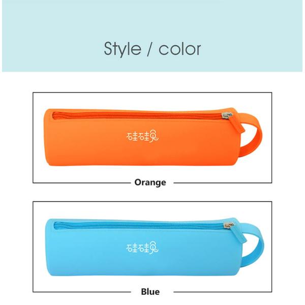 Circular Pen Bucket Silicone Cosmetic Storage Bag Portable Waterproof Silicone Storage Bag Jewelry Silicone Bag