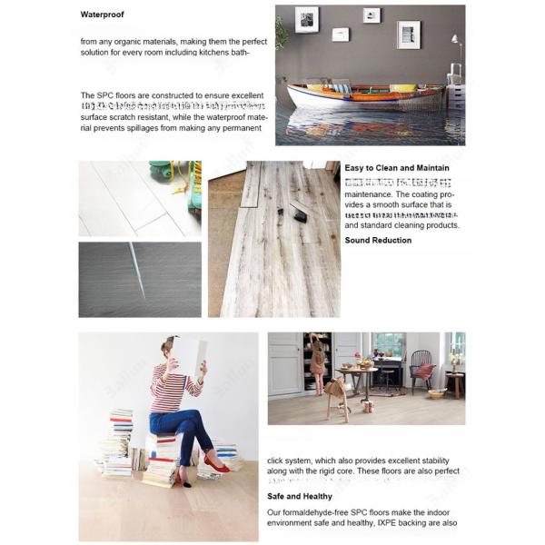 Eco-friendly Wooden Surface Print SPC Vinyl Flooring for Apartment Interior Decoration