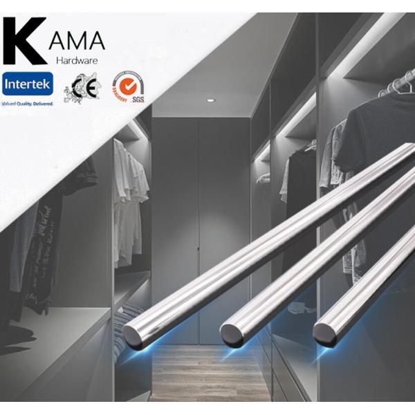 Iron steel Chrome Oval Tube Round Tube Wardrobe Hanging Rail For Clothes