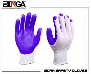 China Work Safety Gloves 7G/10G T/C Shell Laminated Latex Palm From China on sale