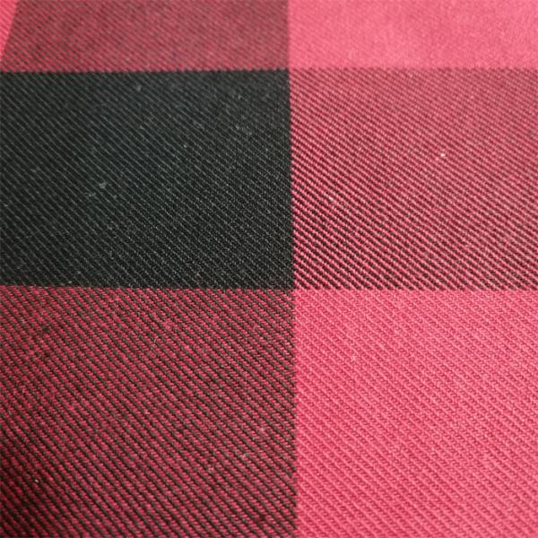 100 Cotton FRC Woven Plaid Fabric Fire Resistance Yarn Dyed 255gsm