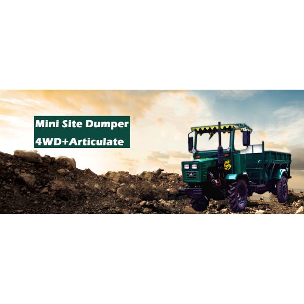 Agriculture Use Mini Tractor Truck / Articulated Off Road Trucks Full Hydraulic Steering