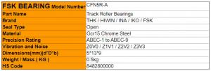 Cheap Track Roller Bearings CFN5R-A CFN6R-N CFN8R-N Cam Follower Bearings wholesale