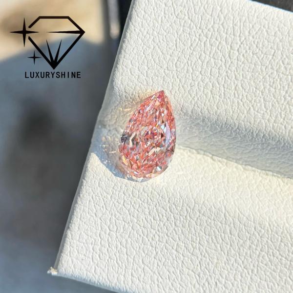 LuxuryShine 1-15CT Fancy pink Pear cut Lab Grown Diamond VVS-VS Loose Diamonds & Wedding Jewelry & Customized jewelry ﻿